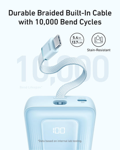 Anker Portable Charger, 10,000mAh 30W Power Bank, USB-C in and Out Fast Charging Battery Pack, Travel Essential Phone Power Bank, for iPhone 17/16, Galaxy and More (Black, 10000.00, Milliamp Hours) 🍁 All In One Marketplace Canada