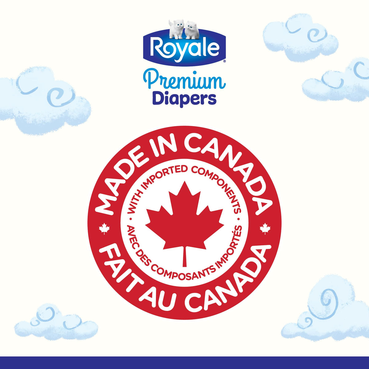 Royale Premium Diapers, Size 1 (8-14 lb), 96 Count, Disposable Baby Diapers 🍁 All In One Marketplace Canada