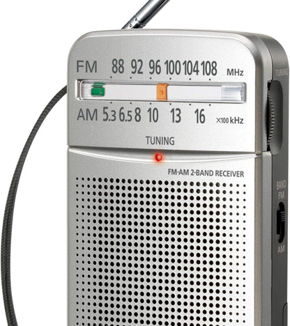 Panasonic RF-P50 Pocket AM/FM Radio, Silver, Without Headphone (RFP50) 🍁 All In One Marketplace Canada