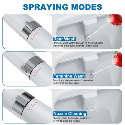 Ultra-Slim Bidet Attachment for Toilet, Adjustable Water Pressure for Rear/Feminine Wash Bidet, Non Electric Self Cleaning Fresh Cold Water Toilet Bidets Spray Jet Easy Install (Silver) 🍁 All In One Marketplace Canada