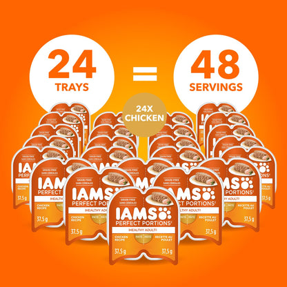 IAMS Perfect PORTIONS Adult Wet Cat Food, Chicken Flavour, 75g (24 Pack) 🍁 All In One Marketplace Canada