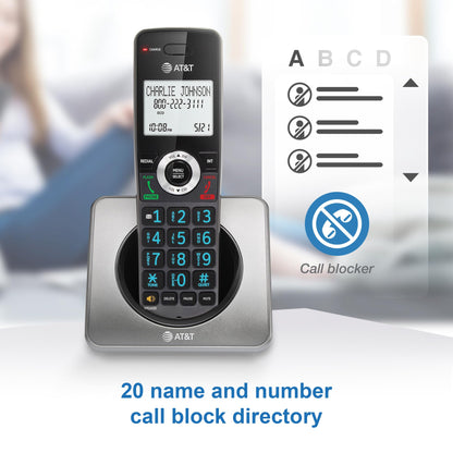 AT&T GL2101-2 DECT 6.0 Cordless Home Phone 2-Handset with Call Block, Caller ID, Full-Duplex Handset Speakerphone, 2" White Backlit Display, Lighted Keypad, Graphite & Black 🍁 All In One Marketplace Canada