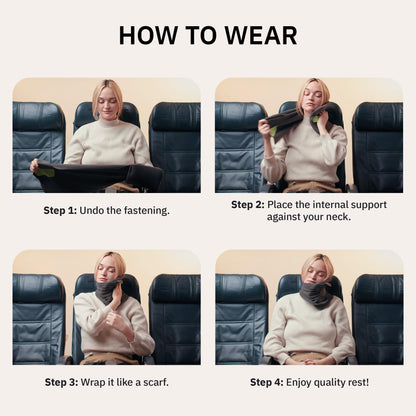 trtl Travel Pillow - Airplane Pillow for Neck and Shoulder Support - Soft, Lightweight, Machine-Washable Travel Pillows for Airplanes - Black 🍁 All In One Marketplace Canada