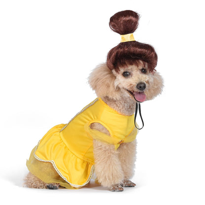 Disney for Pets Halloween Disney Princess Belle Costume - Extra Extra Large | Disney Princess Halloween Costumes for Dogs, Officially Licensed Disney Dog Halloween Costume, Yellow (FF22919)
