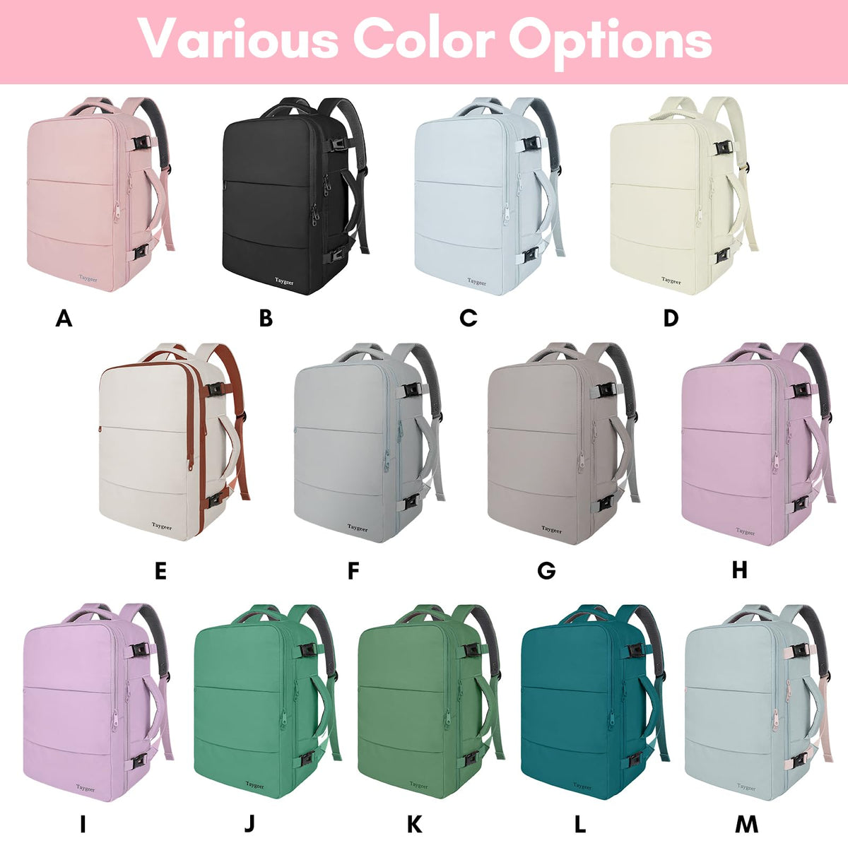 Taygeer Travel Backpack for Women, Carry On Backpack with Shoe Pouch, TSA 15.6inch Laptop Backpack Flight Approved, College Nurse Bag Casual Daypack for Weekender Business Hiking, Pink 🍁 All In One Marketplace Canada