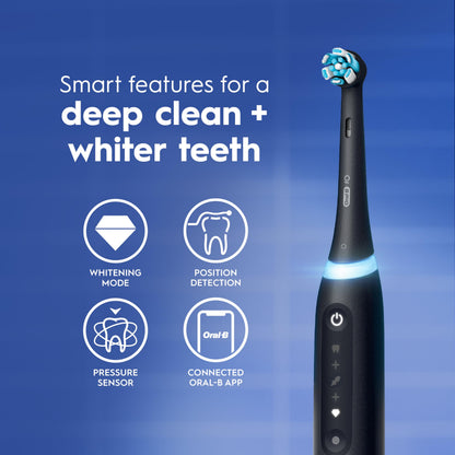 Oral-B iO Series 5 Limited Electric Toothbrush with (3) Brush Head, Rechargeable, Black 🍁 All In One Marketplace Canada