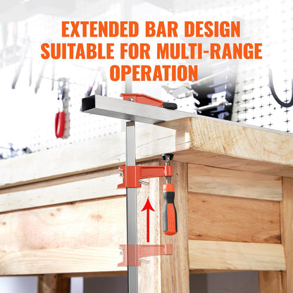 VEVOR Bar Clamps for Woodworking, 2-Pack 36" Clamp, Quick-Change F Clamp with 600 lbs Load Limit, 2.5" Throat Depth, Cast Iron and Carbon Steel, Wood Clamps for Woodworking Metal Working 🍁 All In One Marketplace Canada