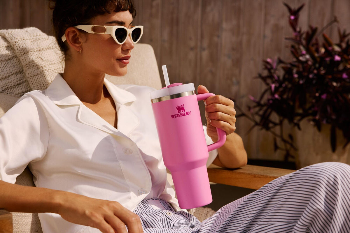 STANLEY Quencher H2.0 Tumbler with Handle and Straw 14 oz | Flowstate 3-Position Lid | Cup Holder Compatible for Travel | Insulated Stainless Steel Cup | BPA-Free | Soft Orchid 🍁 All In One Marketplace Canada
