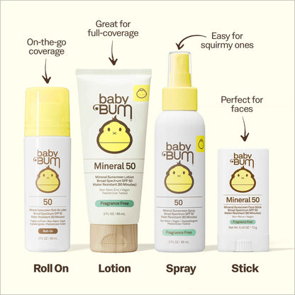 Sun Bum Baby Bum Spf 50 Sunscreen Lotion | Mineral Uva/uvb Face and Body Protection for Sensitive Skin | Fragrance Free | Travel size | 3 Fl Oz, 3 ounces 🍁 All In One Marketplace Canada