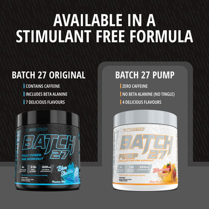 Batch 27 Pre Workout Powder - Nitric Oxide Booster & Preworkout for Men and Women w/Citrulline, Beta Alanine, Caffeine for Enhanced Energy, Endurance, & Reduced Fatigue - 40 Servings, Orange Cream 🍁 All In One Marketplace Canada
