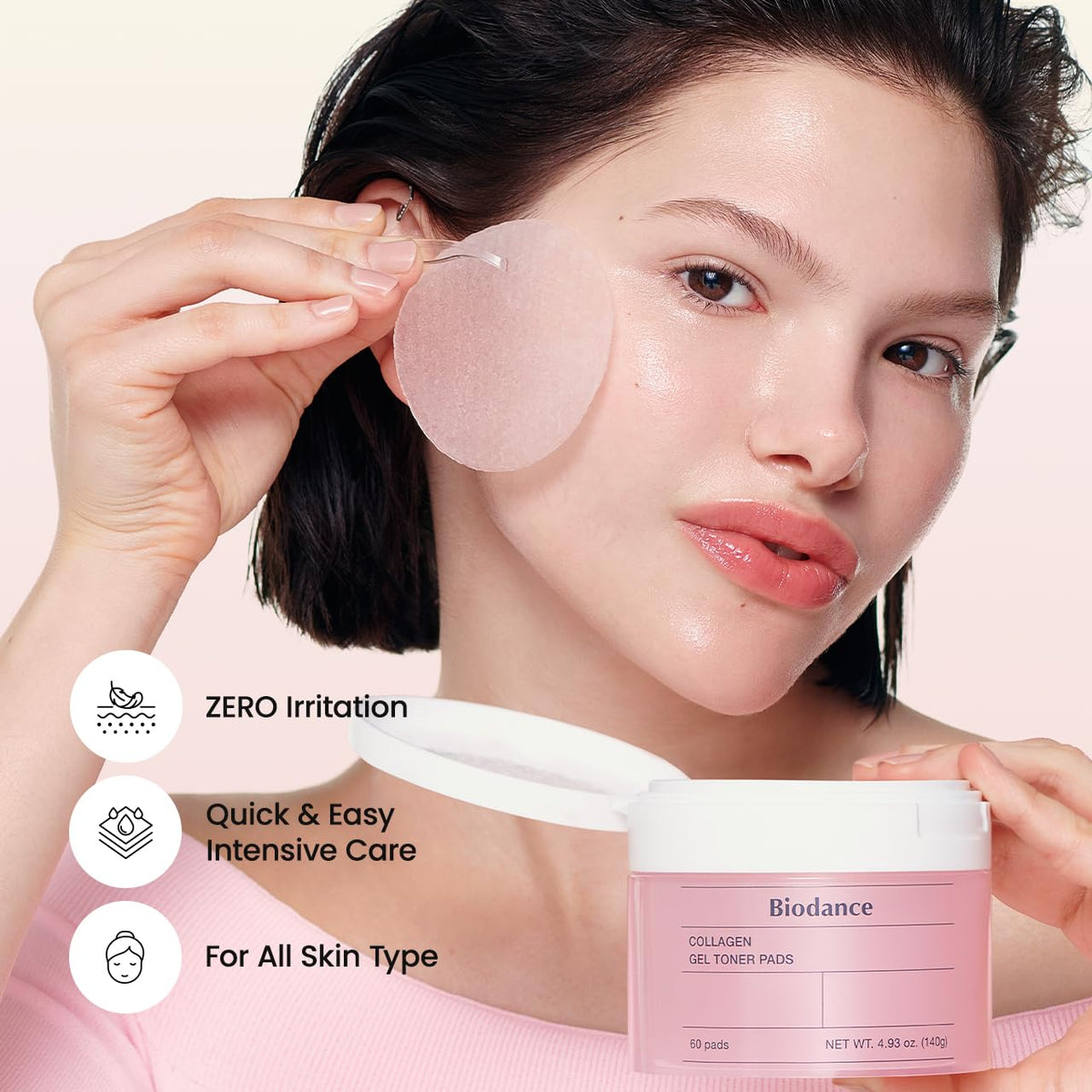 Biodance Collagen Gel Toner Pads | Pore Perfecting, Improving Elasticity, Korean Toner Pads for Sensitive Skin | 4.93 fl.oz.(140g), 60Pads 🍁 All In One Marketplace Canada