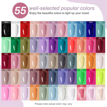 JODSONE 60 PCS Gel Nail Polish Kit with U V Light Base and Matte Glossy Top Coat Nail Gel Polish Soak off Manicure Accessory Tools Suitable for All Seasons 🍁 All In One Marketplace Canada
