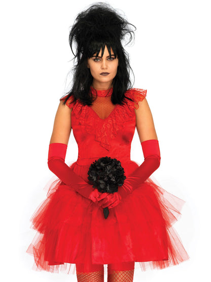 Leg Avenue Women's Beetle Bride 80s Halloween Costume, Red, Large