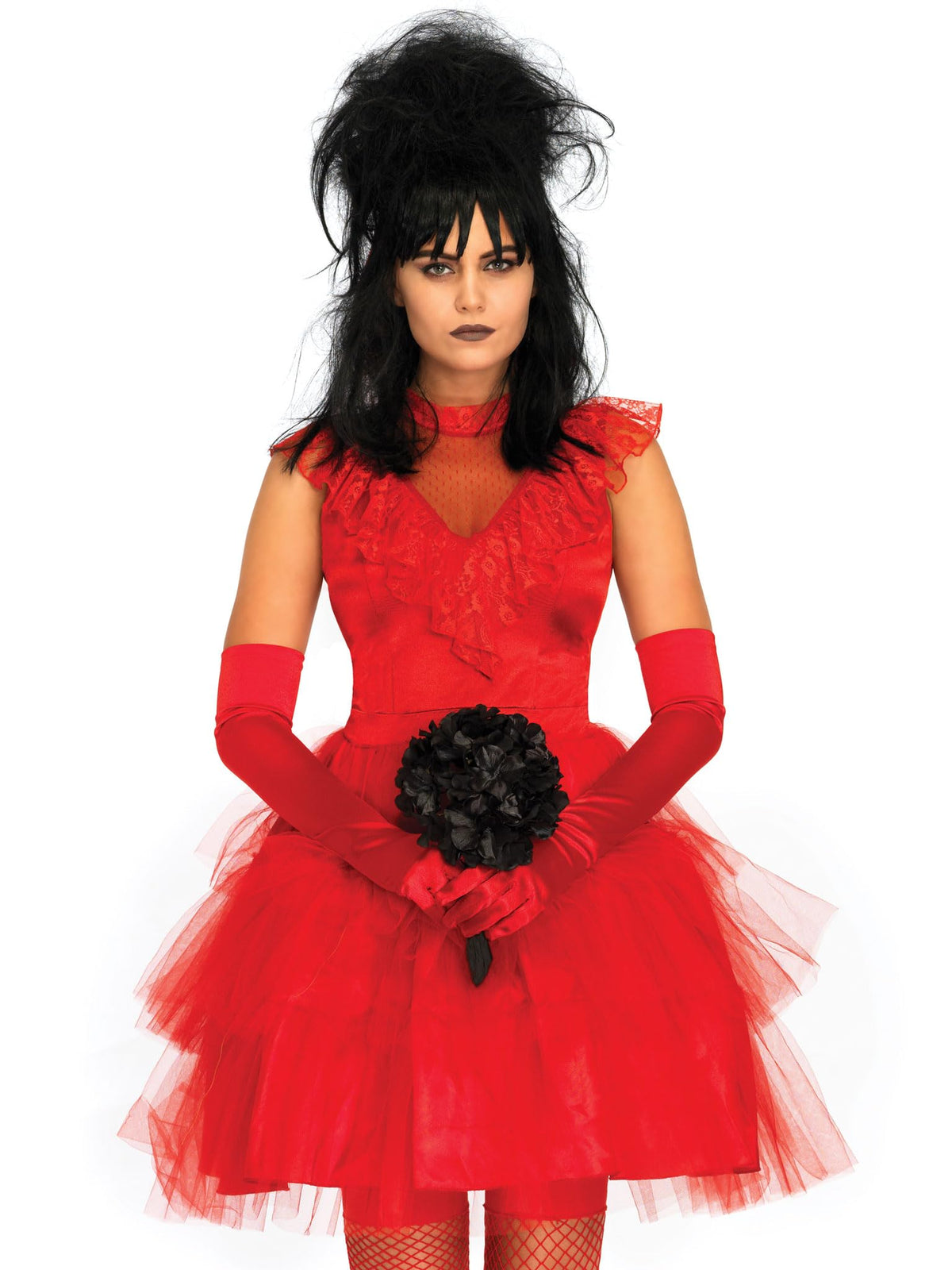 Leg Avenue Women's Beetle Bride 80s Halloween Costume, Red, Medium