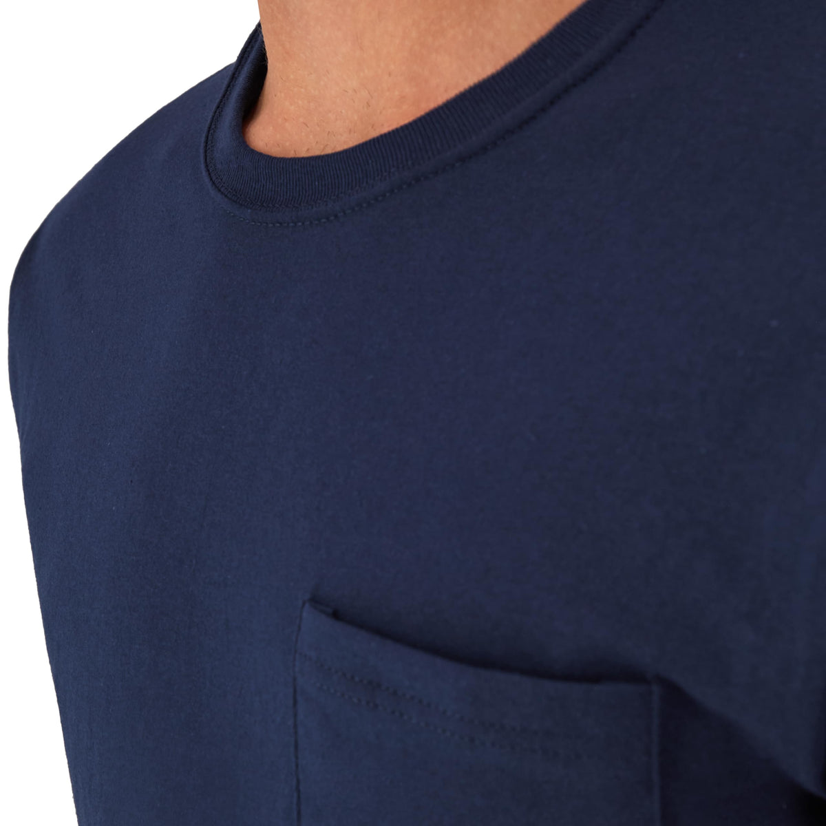 Hanes Men's Pocket Undershirt Pack, Cotton Crew Neck T-Shirt, Moisture Wicking Tee, Assorted 6-Pack, Grey Heather, Black, Hiker Green Heather, White, Navy, Blue Heather, X-Large 🍁 All In One Marketplace Canada