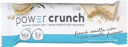 Power Crunch Protein Bars French Vanilla Crème 12 Count – High Protein Wafer Bar, 13g Protein, Low Sugar, Cream-Filled Snack Bar 🍁 All In One Marketplace Canada