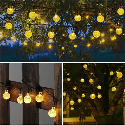 Toodour Solar String Lights Outdoor, 56ft 100 LED Globe String Lights, Waterproof Crystall Ball Lights Solar Patio Lights with 8 Modes for Garden Lawn Gazebo Yard, Outdoor Decorations - Warm White 🍁 All In One Marketplace Canada
