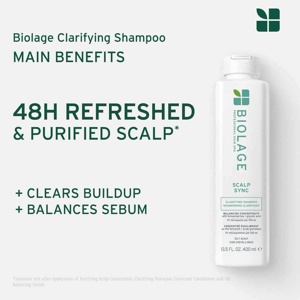 Biolage Clarifying Shampoo, Scalp Sync, Removes Residue, Buildup and Excess Oil, For Oily Hair & Scalp, Gently Exfoliates With Glycolic Acid, Paraben and Silicone Free, Vegan, Cruelty Free 🍁 All In One Marketplace Canada