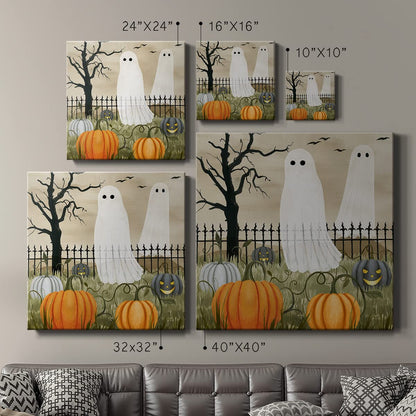 Renditions Gallery Modern Canvas Wall Art Pictures for Office Decorations Halloween Hunted Pumpkin Patch Premium Wall Hanging Wooden Artwork for Livingroom Kitchen Paintings - 10"X10" LT508
