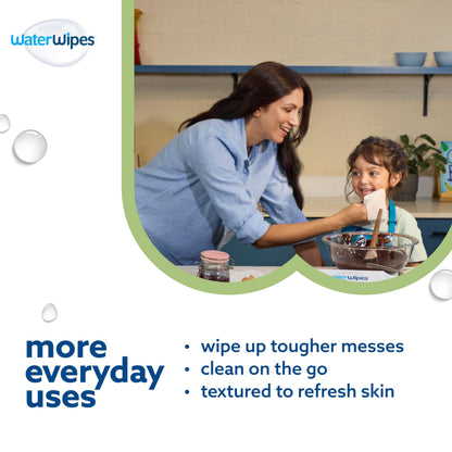 WaterWipes Sensitive+ Baby & Toddler Wipes, 3-In-1 Cleans, Cares, Protects, 99.9% Water, Textured Clean, Unscented & Hypoallergenic, 240 Count (4 Packs) 🍁 All In One Marketplace Canada