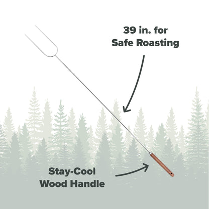 Coghlan's Camp Forks 6-Pack – 40" Solid Steel, Marshmallow Sticks with Wooden Handles | Heavy-Duty Camping Essentials for Fire Pit Roasting, BBQ Grilling & Outdoor Cooking 🍁 All In One Marketplace Canada