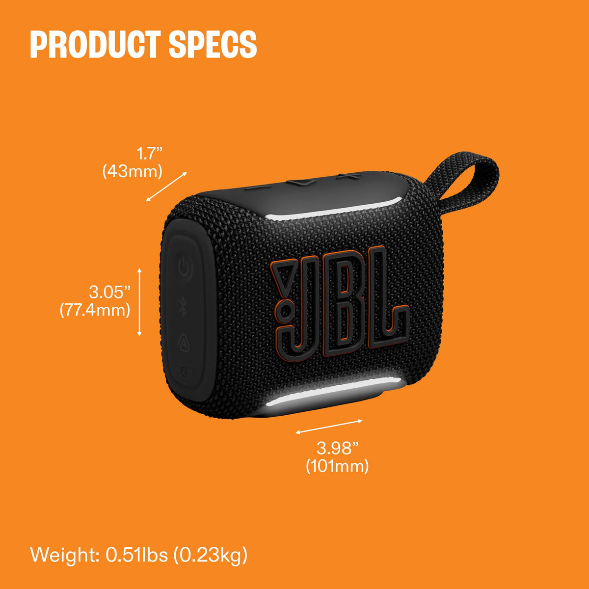 JBL Go 5 - Ultra-Portable Waterproof & Drop-Proof Speaker with JBL Legendary Sound & Ambient Edge Lighting, AirTouch Instant Stereo Pairing or Link Multiple Compatible Speakers via Auracast™ (Red) 🍁 All In One Marketplace Canada