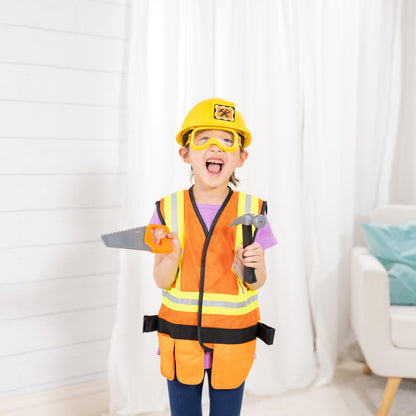 Melissa & Doug Construction Costume, Pretend Play Dress Up Set (6-Pc) Tools, Vest & Accessories, Role Play Toys for Kids 3+ 🍁 All In One Marketplace Canada