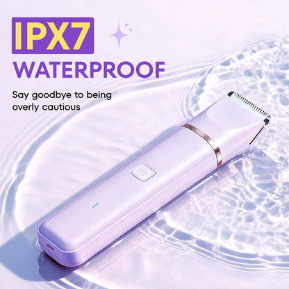VG VOGCREST Bikini Trimmer for Women: 2-in-1 Painless Body Shaver for Underarm Leg Arm - Portable Travel Friendly Pubic Grooming Kit - Rechargeable Electric Razor with Charging Dock 🍁 All In One Marketplace Canada