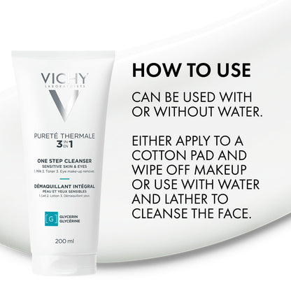Vichy Gentle Facial Cleanser and Makeup Remover, Purete Thermal 3-in-1 Face Cleanser for Sensitive Skin, Hypoallergenic, Dermatologist Recommended, Paraben-Free, 200mL 🍁 All In One Marketplace Canada