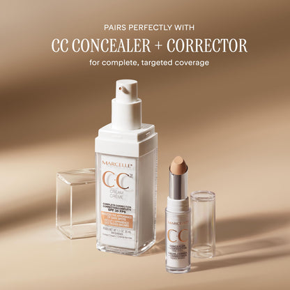 Marcelle CC Cream SPF 35, Fair, 12-in-1 Tinted Moisturizer, Complete Coverage & Correction, Hypoallergenic, Fragrance-Free, Paraben-Free, Oil-Free, Non-Comedogenic, Vegan, Cruelty-Free, 30 mL 🍁 All In One Marketplace Canada