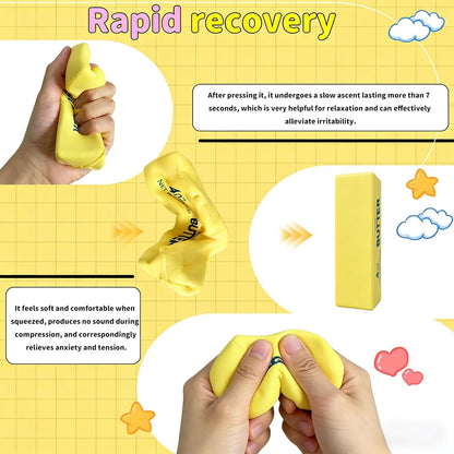 2Pcs Cute Butter Stress Balls,Slow Rebound Realistic Soft Butter Stick Fidget,Slow Rising Portable for Adults Anxiety & Stress Relief (Yellow) 🍁 All In One Marketplace Canada