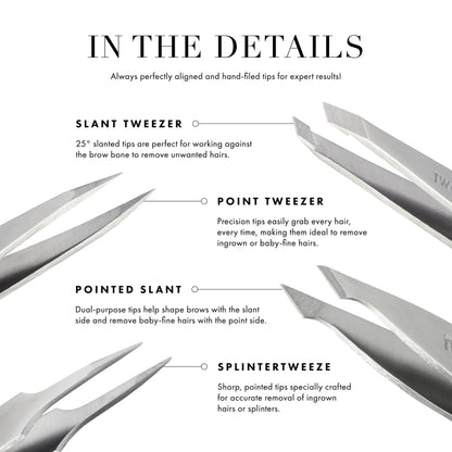 Tweezerman Exclusive Evening Blue Slant Tweezer - Hair Removal Tweezers, Stainless Steel 🍁 All In One Marketplace Canada