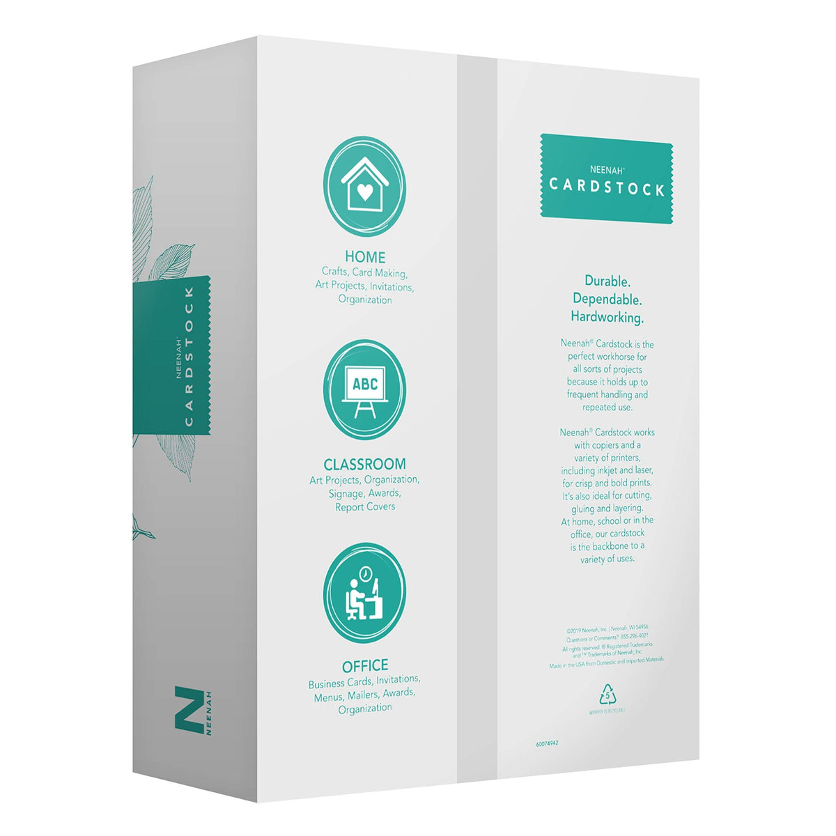 Neenah Cardstock - Heavyweight, 110 lb/199 gsm Index, 94 Brightness, 8.5" x 11", 300 Sheets - MORE SHEETS! (91635) 🍁 All In One Marketplace Canada