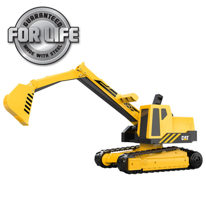 Cat Construction Toys, Steel Excavator 20" - Real Steel Body, Working Metal Bucket & Treads, Ergonomic Handles, Heavy-Duty Construction Vehicle for Indoor/Outdoor Play, Kids Ages 3 + 🍁 All In One Marketplace Canada