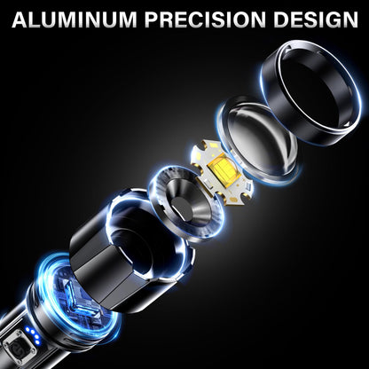 AKNEAR Rechargeable LED Flashlight High Lumens, Super Bright Flashlights with Zoomable & USB C Rechargeable & 5 Light Mode & IPX-7 Waterproof, Powerful Flash Light (2, Standard Display) 🍁 All In One Marketplace Canada