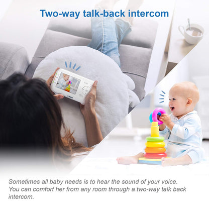 VTech VM3252-2 Digital Video Baby Monitor with 2.8" LCD 2 Cameras and Automatic Night Vision, 1 Count, White 🍁 All In One Marketplace Canada