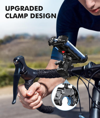 WOCBUY Bike Phone Mount, Upgrade [1s Lock][Secure Protection] Motorcycle Phone Mount, [360° Rotatable] Phone Holder for Bike Handlebar Compatible with iPhone/Samsung 4.7-6.8" Cell Phone 🍁 All In One Marketplace Canada