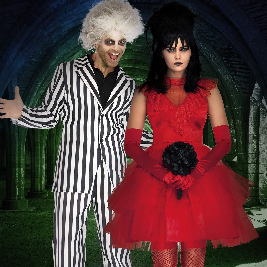 Leg Avenue Women's Beetle Bride 80s Halloween Costume, Red, X-Large