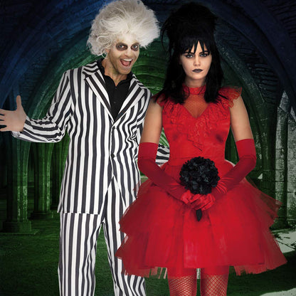 Leg Avenue Women's Beetle Bride 80s Halloween Costume, Red, X-Large