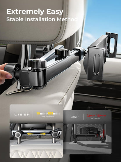 LISEN for iPad Tablet Holder for Car [3 in 1] Car Accessories iPad Holder Mount Back Seat for Car Headrest Video Kids Long Road Trip Car Essentials for 4.7-11" Tablet iPad Pro, Mini, Samsung (Black) 🍁 All In One Marketplace Canada