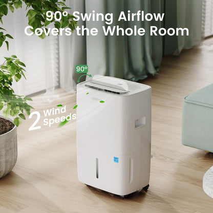 Waykar 80 Pints 2025 Energy Star Dehumidifier for Spaces up to 5,500 Sq. Ft for Basement and Home, Large Room with Drain Hose and 1.14 Gallons Water Tank 🍁 All In One Marketplace Canada