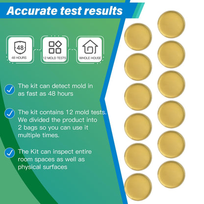 Mold Test Kit for Home - 12 Simple Detection Tests,Test HVAC System,Home Surfaces,& Indoor Air Quality Testing Kits,DIY Mold Detector at Home,Includes Detailed Mold Identification Guide,air Tester 🍁 All In One Marketplace Canada