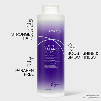 Joico Color Balance Purple Conditioner, Protection for Colour Treated Hair, Shields Damaged Hair, with Keratin and Green Tea Extract 🍁 All In One Marketplace Canada