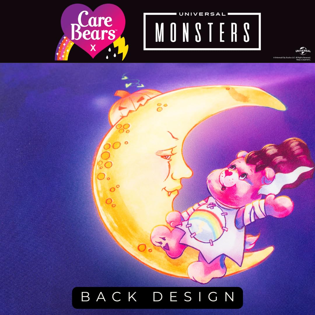 Care Bears x Universal Monsters Halloween Beauty Silky Satin Standard Reversible Pillowcase Cover 20x30 for Hair and Skin, (Officially Licensed Product) by Franco Collectibles