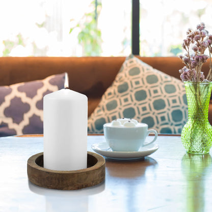 Stonebriar Unscented White Tall Pillar Candles, 65 Hour Burning Candle Pillars, Perfect for Decor, Weddings, Emergencies 3" X 6", 6 Count 🍁 All In One Marketplace Canada