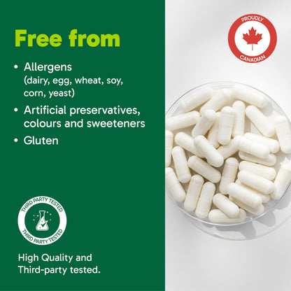Organika Canadian-Made Taurine Ultra Strength- 1000mg- Supports Cardiovascular Health, 3000mg Daily Dose- 240vcaps 🍁 All In One Marketplace Canada