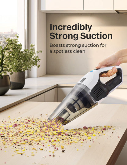 Handheld Vacuum Cleaner, Powerful Suction Portable Lightweight Hand Held Vacuum Cordless with 25-30Mins Long Runtime Rechargeable Battery Quick Charge for Home, Car, Carpet Stairs, Pet Hair Cleaning 🍁 All In One Marketplace Canada