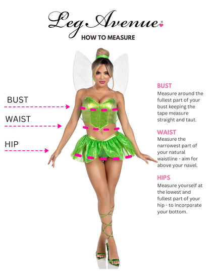 Leg Avenue womens Halloween Costume, Green, Large