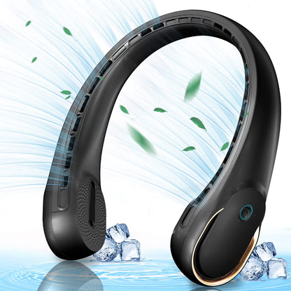 Portable Neck Fan, Personal Bladeless Neck Fans for Men, Upgraded Increase Air Volume & 4000mAh Battery, Ultra Quiet, 4-16 Hours Use Time Wearable Fan USB Rechargeable for Home Travel-Black 🍁 All In One Marketplace Canada
