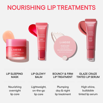 LANEIGE Glaze Craze Tinted Lip Serum, Strawberry Sprinkles: Hydrating Serum for Glossy, Nourished Lips with Plumping Polypeptides, 0.42 oz 🍁 All In One Marketplace Canada